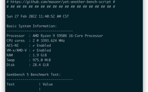 GreenCloud [绿云] 东京 JP 85USD/3年 Ryzen 2C2G30G750G 简单测试