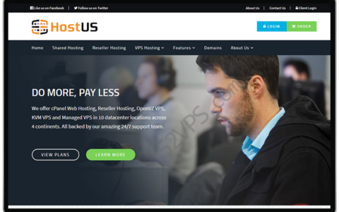 HostUS OpenVZ/KVM VPS年付$16起，可选美国、英国、新加坡等7机房