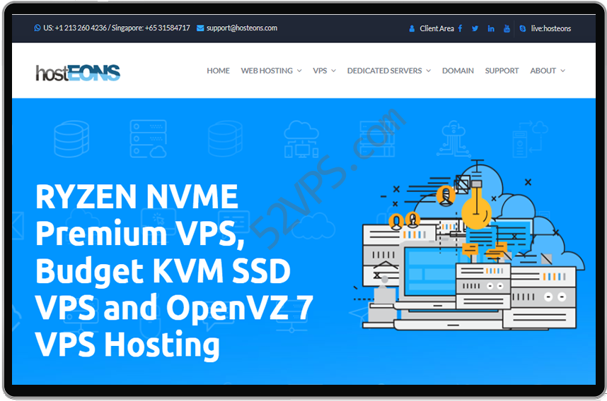Hosteons  可选5机房 美国10G口VPS/年起