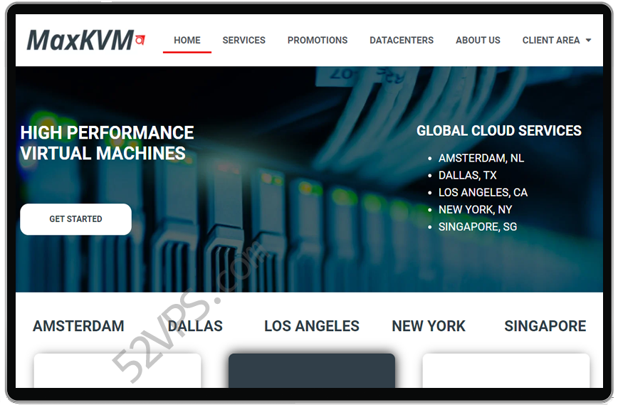 MaxKVM AMD EPYC CPU/NVME硬盘/1T流量/10Gbps端口/KVM/可选新加坡、洛杉矶月付低至