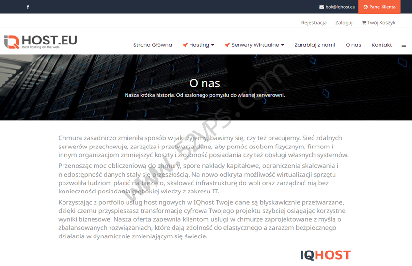 iqhost 波兰VPS云服务器/KVM架构/1GB内存/10GB SSD空间/1TB流量/1Gbps端口/12元/月