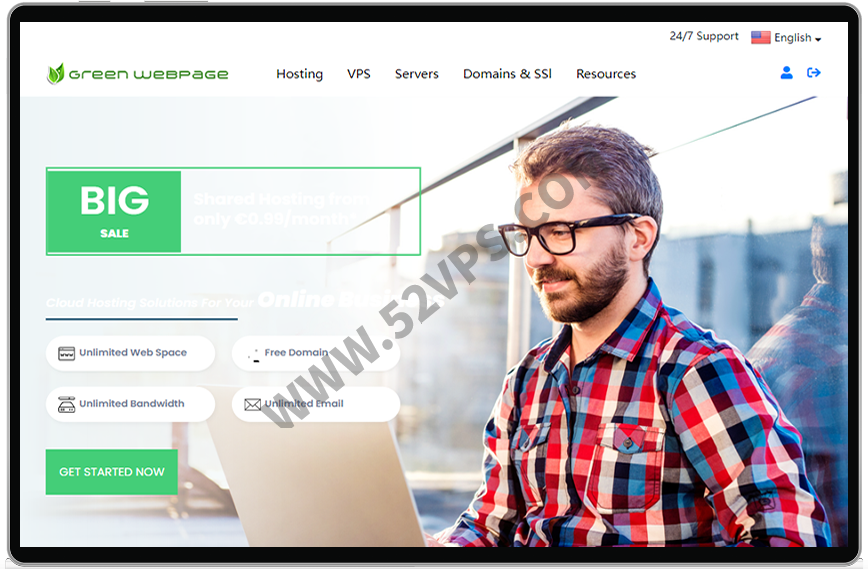 GreenWebPage：国外VPS/KVM架构/1核1GB内存/20G SSD/1G端口/每月3.5欧元