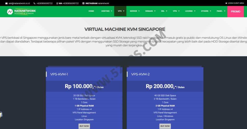 Natanetwork：新加坡vps/KVM/1核/1G内存/20G SSD/1G端口/1T流量，8美元/月