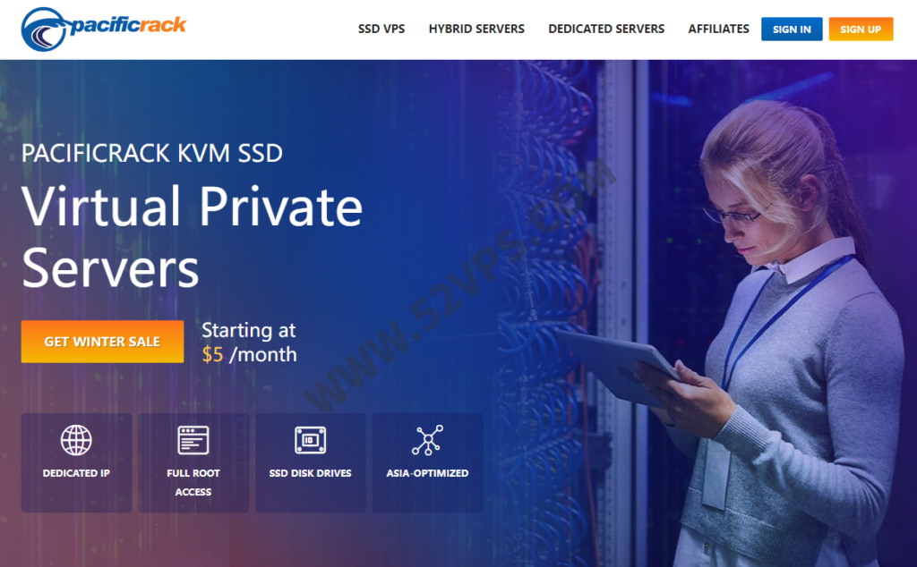 PacificRack：美国KVM VPS,1核,1GB,20G SSD,500GB流量,.5/年