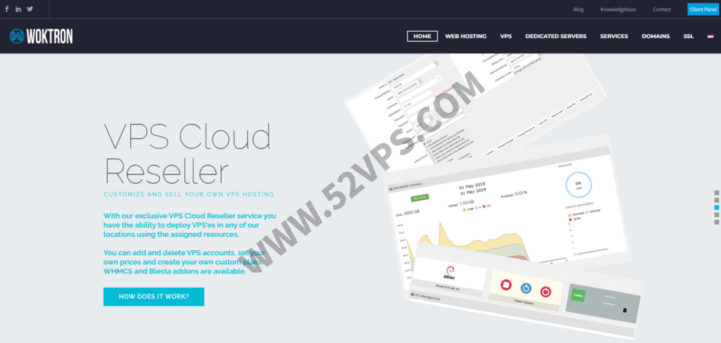 Woktron：KVM VPS,1核512MB,15GB SSD ,1TB流量,€4.95/月