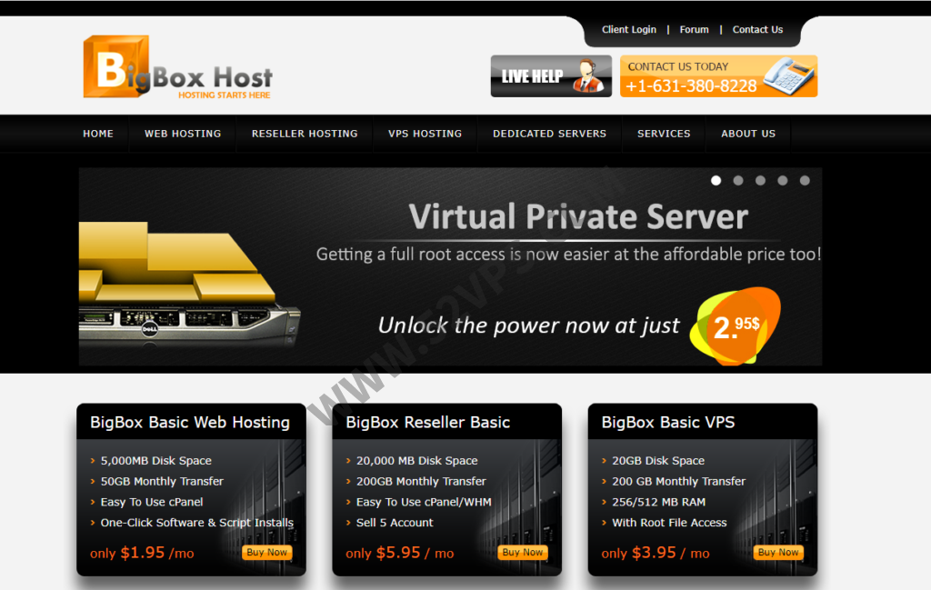 BigBoxHost：OpenVZ VPS .95/年起，KVM VPS .50/月起