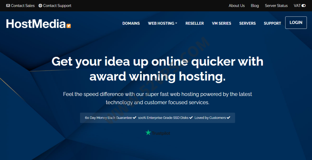HostMedia：英国不限流量VPS，100Mbps带宽，18欧/年