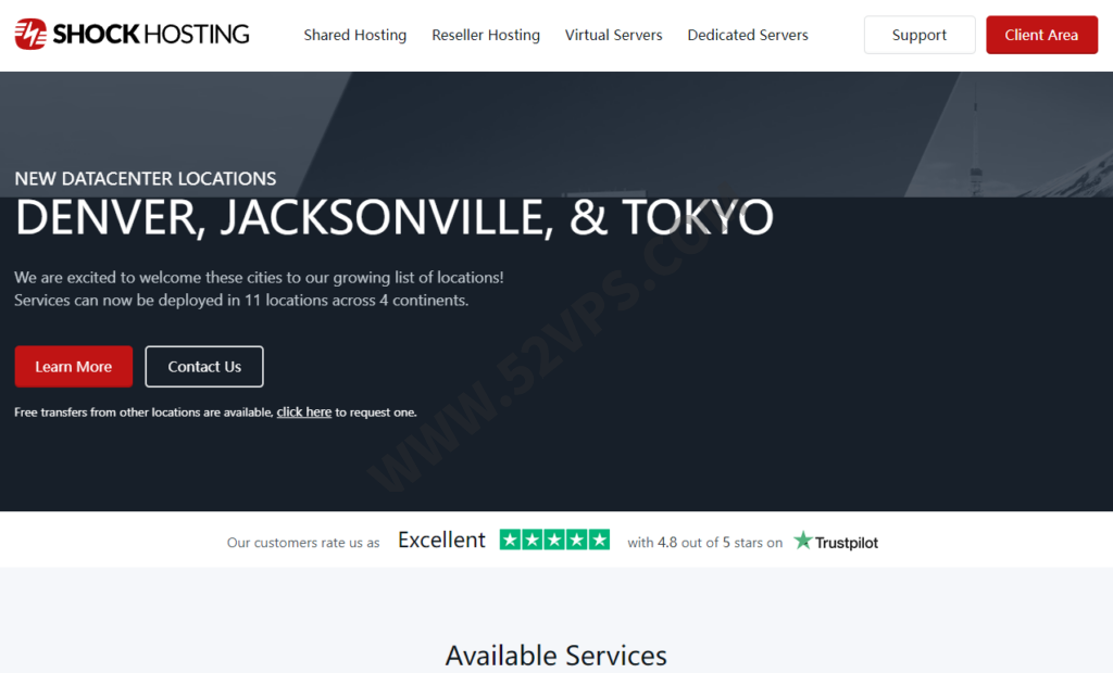 ShockHosting：日本VPS/1核2GB内存/30G SSD/1Gbps端口/1TB流量,.99/年