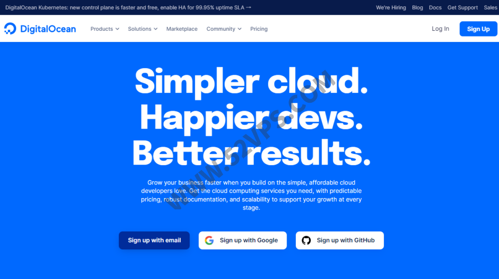 DigitalOcean：新加坡云服务器VPS/AMD CPU/NVMe硬盘/KVM虚拟化/每月