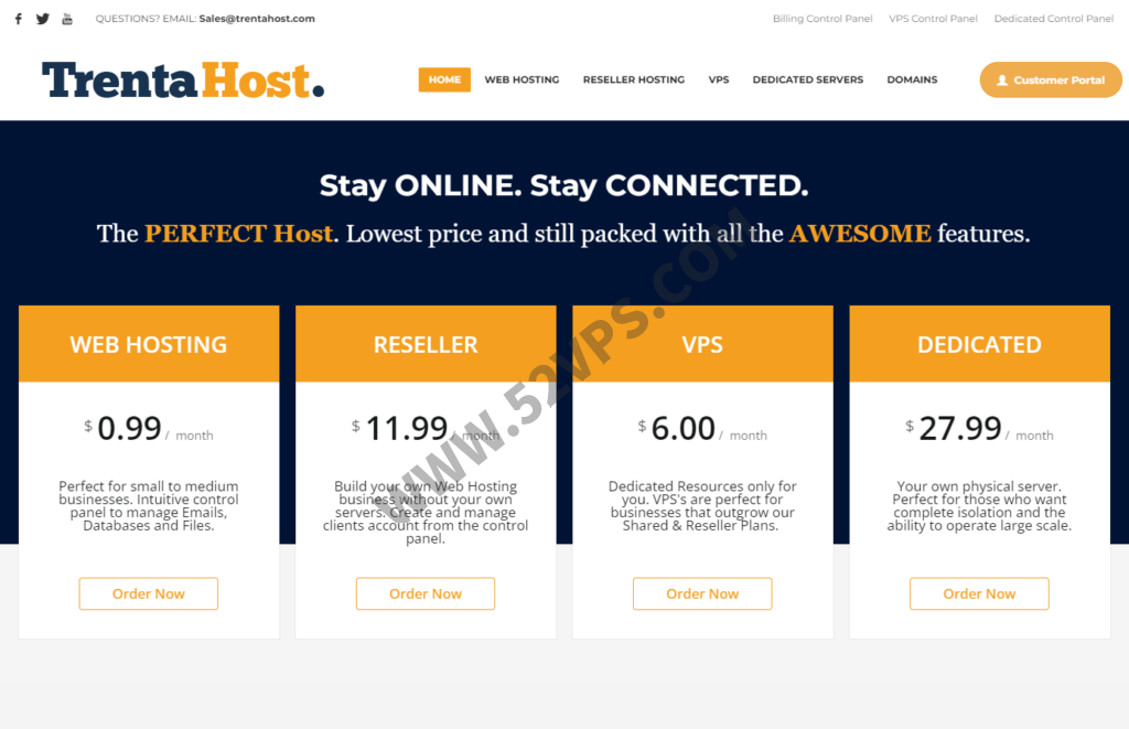 TrentaHost：美国云VPS,20Gbps DDOS 防护/可选Windows/2核/4GB内存/40G NVMe硬盘/每月10美元
