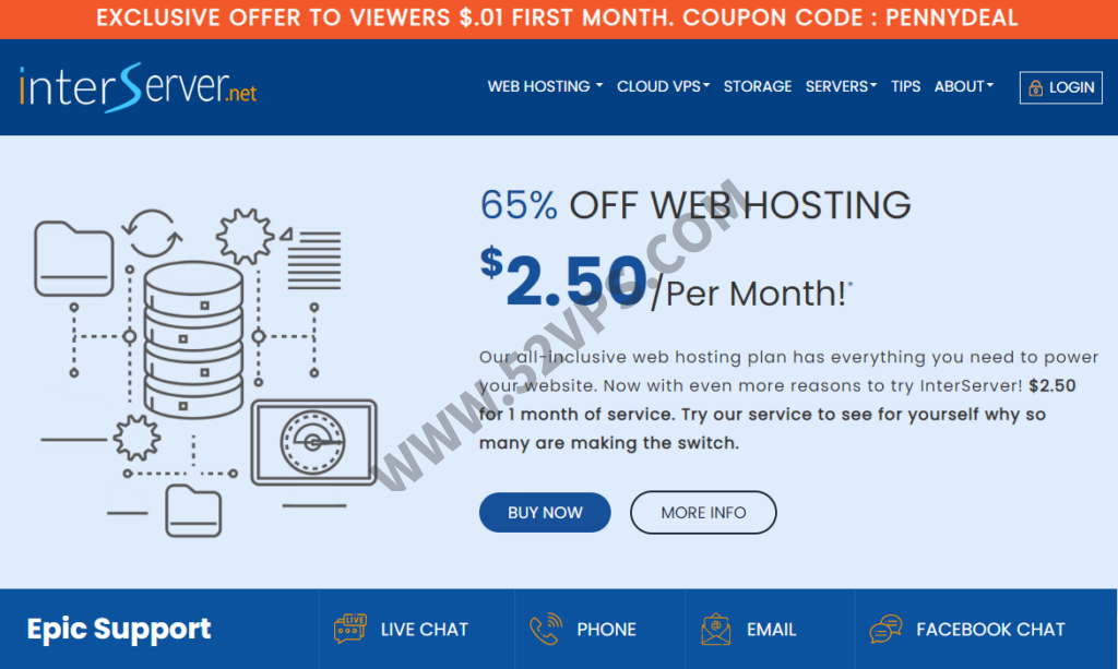InterServer：windows VPS/1核/2GB/30g ssd/2TB流量/1G端口/首月1美元