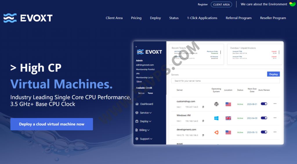 Evoxt：香港VPS\马来西亚VPS\Nvme硬盘、1Gbps带宽，每月