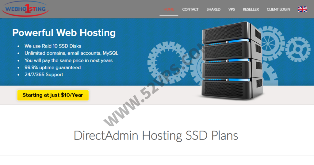 Webhosting1st：波兰VPS/KVM虚拟化/SSD硬盘，优惠后3美元/月