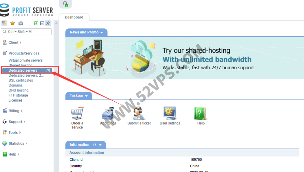 profitserver：俄罗斯服务器，100Mbps不限流量带宽，6折优惠，月付低至.29