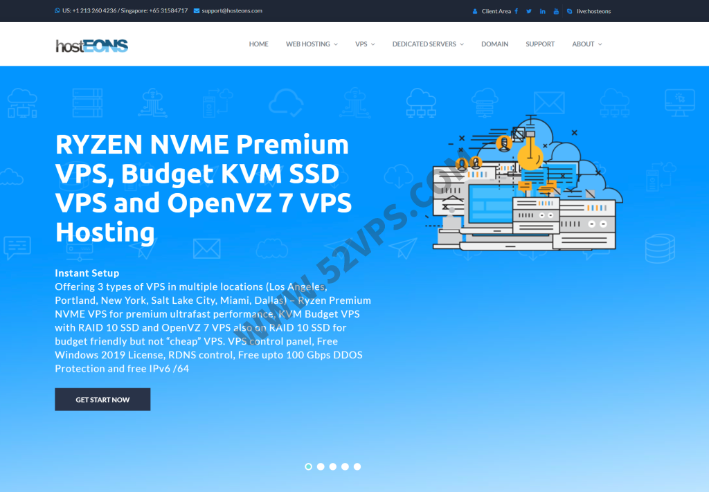 Hosteons：美国VPS黑五优惠，OpenVZ VPS年付起，KVM VPS年付.75起，AMD Ryzen VPS 年付起。