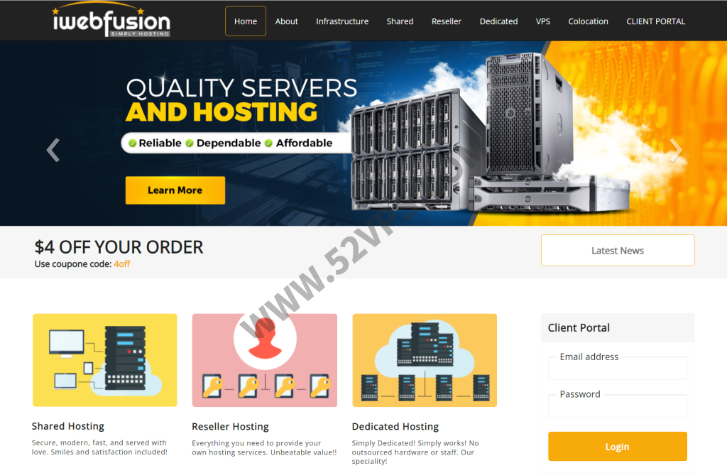 iWebFusion：美国VPS主机月付.03起，KVM架构、起步4G内存，可选美国5机房