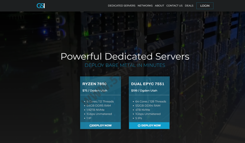 GorillaServers：美国1Gbps不限流量服务器，32G内存/960G SSD/E3 CPU，月付起