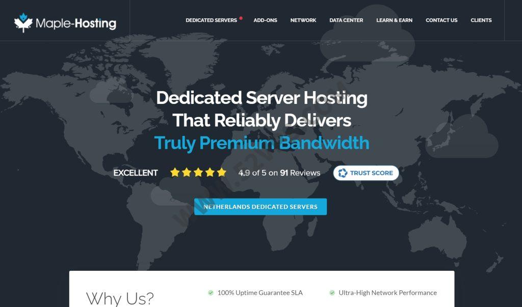 maple-hosting：抗投诉服务器，1Gbps带宽荷兰机房，，AMD EPYC 7252 CPU、NVMe硬盘，月付9